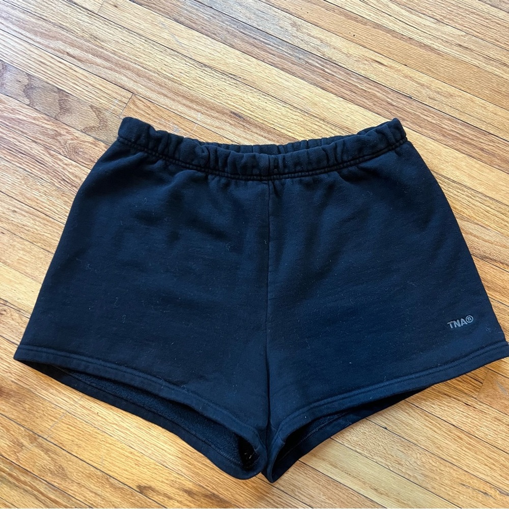 TNA Black Women's Athletic Elastic Waist Shorts